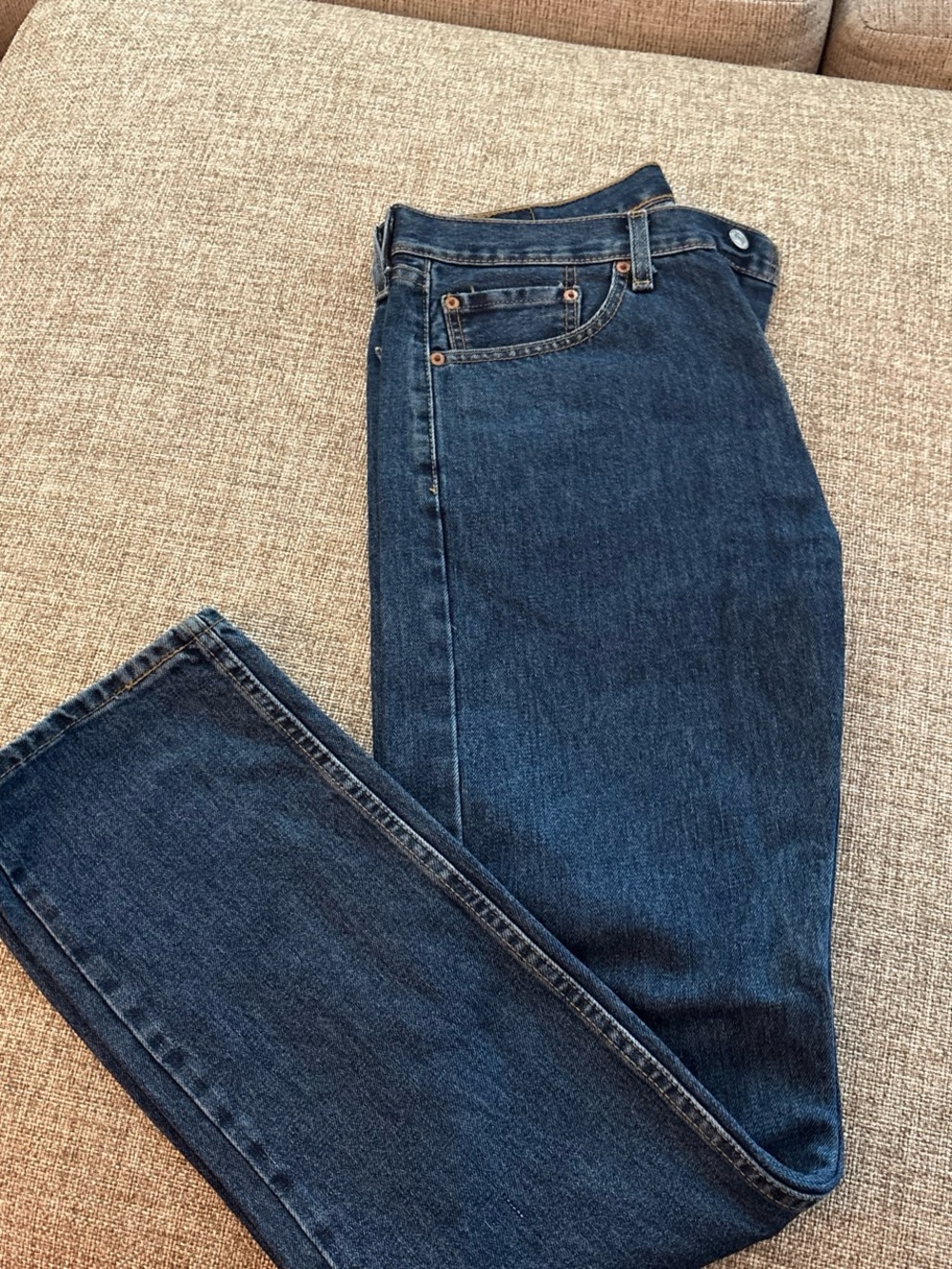 Levi's Dark Blue Straight Leg Men's Jeans